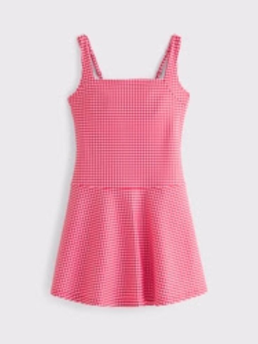 AF Abercrombie & Fitch YPB sculptLUX Drop-Waist Red Gingham Mini Dress Size S